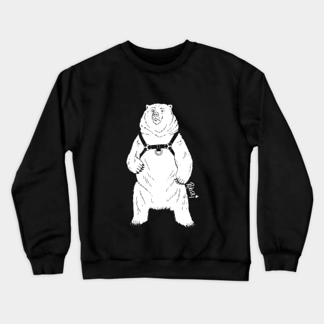 Big gay leather bear Crewneck Sweatshirt by RobskiArt